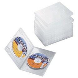 Blu-ray DVD CD対応 トールケース 2枚収納×10 クリア CCD-DVD06CR