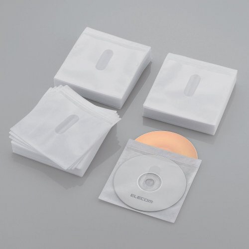 Blu-ray CD DVD対応 不織布ケース 240枚収納 ホワイト CCD-NIWB240WH